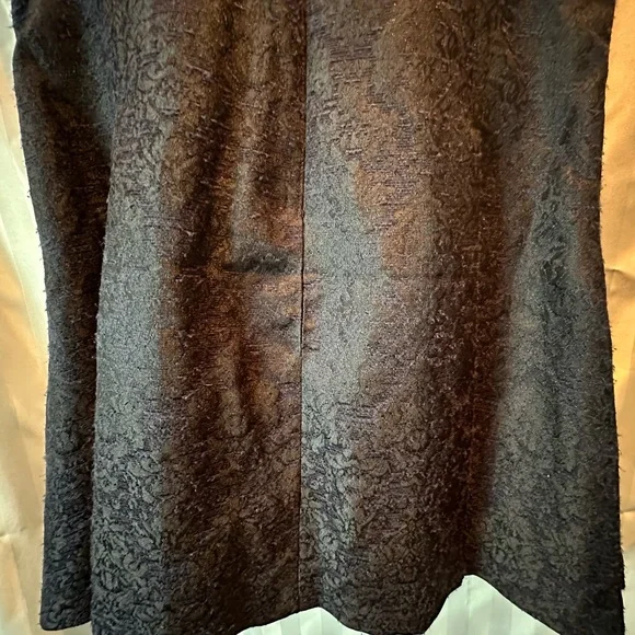 Banana Republic V-Neck Sleeveless Navy Blue Tapestry Dress - Picture 4 of 10